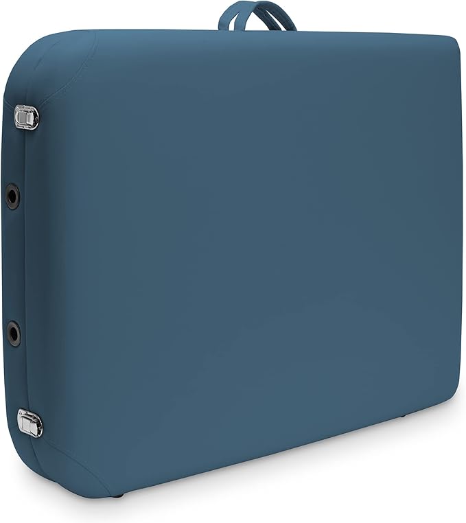 Saloniture Basic Portable Folding Massage Table - Blue