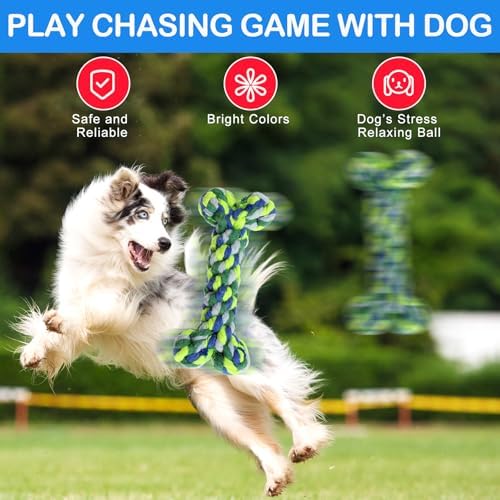 18 Pcs Dog Rope Toys Set Interactive Chew Balls Toys for Aggressive Chewers Large Medium Small Dogs Pet Puppy Teeth Cleaning Fun Training Birthday Gifts