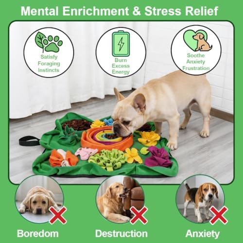 Vextronic Snuffle Mat for Dogs, Large Breed Slow Feeder Interactive Toy