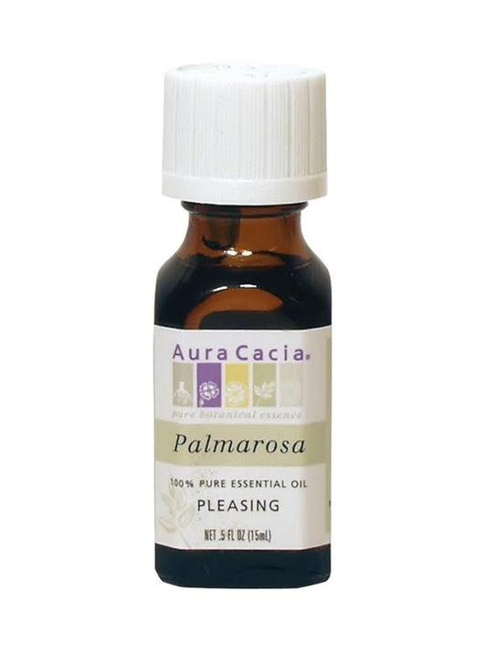 Aura Cacia Aromatherapy Palmarosa Essential Oil 1/2 Oz. Bottle