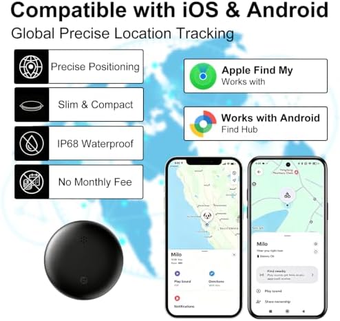 GPS Pet Tracker for Dogs (Android & iOS), Smart Pet Tracker for Collar