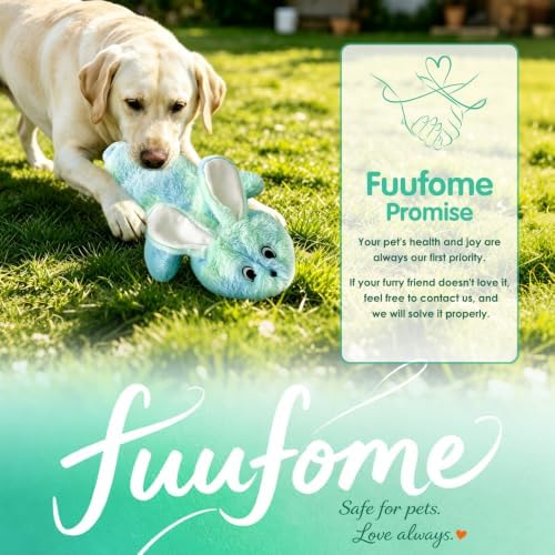 Fuufome Squeaky No Stuffing Dog Chew Toy, Interactive Crinkle Toy for Dogs