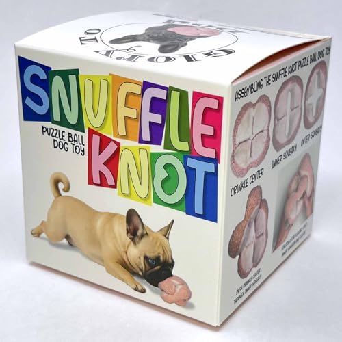 Glory To Dog Pink Snuffle Knot Interactive Dog Toy 4” Puzzle Ball