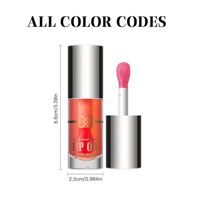 Hydrating Lip Oil, Nourishing Lip Lacquer with Non-Sticky Formula, Color Changing, 0.35 Ounce (3#, 1 Count (Pack of 1))