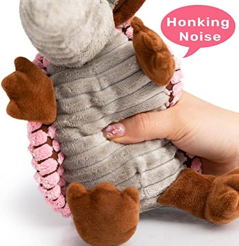Hollypet Armadillo Squeaky Puppy Dog Toys for Small Medium Dogs, 8"