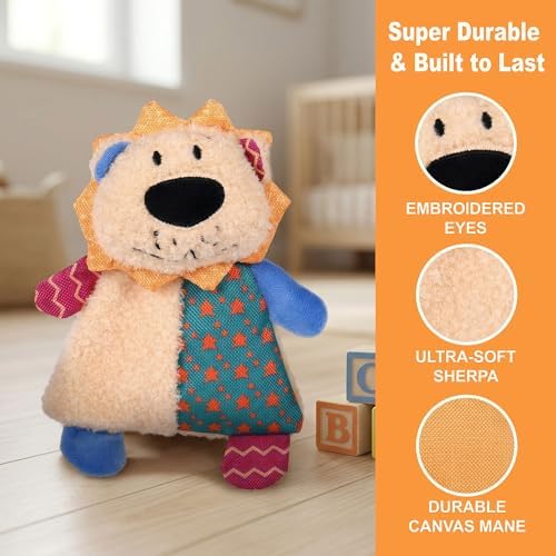 Squeaky Stuffed Dog Toy Small, No-Stuffing Crinkle Paper Dog Toy