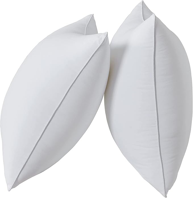 Qeils 18 x 18 Pillow Inserts Set of 4 White Throw Pillow Inserts with Soft Polyester Cover - Rectangle Square Interior Sofa Pillow Inserts Decorative Pillow Insert White Couch Pillow, Pack of 4