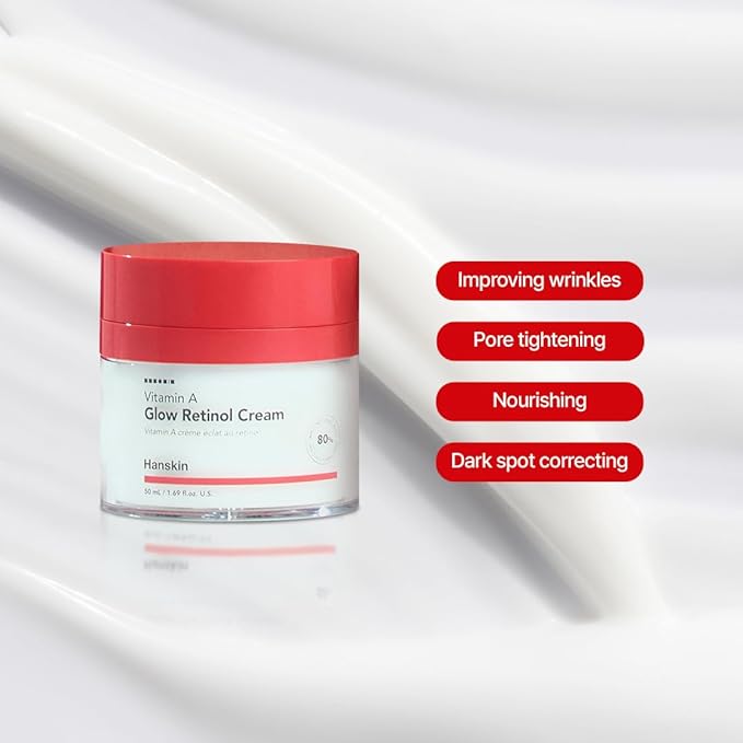 Hanskin Retinol Facial Cream, Repair Fine Lines & Wrinkle, Anti Aging Retinol Moisturizer for Face, For Smoothing Firming Revitalizing Radiant Glow Skin, Korean Skincare, 50ml/1.69 FL Oz