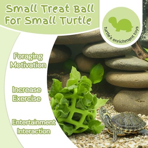 Turtle Feeder Ball, Foraging Toy for Tortoise Tank Accessories