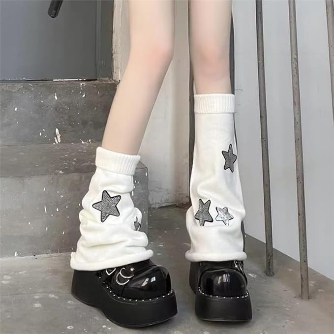 Sexybody Women's Leg Warmers Fashion Knit Warmers Long Socks Cute Y2K Kawaii Japanese Lolita Harajuku Accessories for Girls