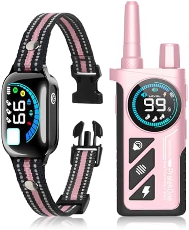 Dog Shock Collar with Remote Control, Shock Collar for Dogs, Pink