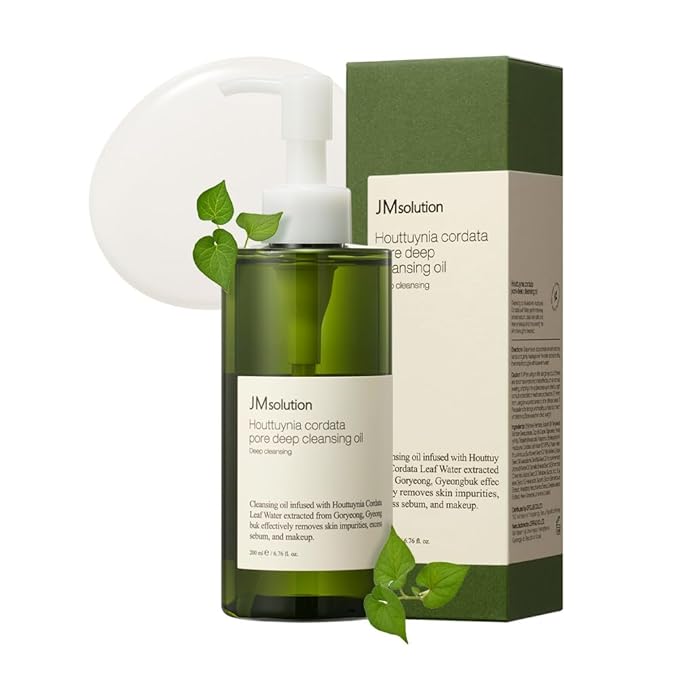 JMsolution Heart Leaf Skin Care Bundle Sunscreen SPF 50, Cleansing Oil with with Heart Leaf & Centella Asiatica