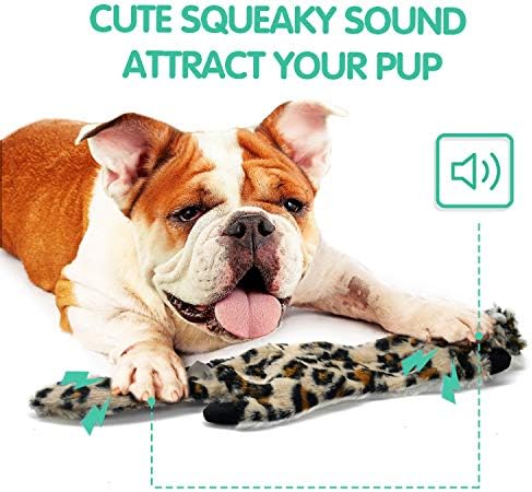 SHARLOVY Dog Squeaky Toys No Stuffing, 3 Pack Crinkle Dog Toys for Small