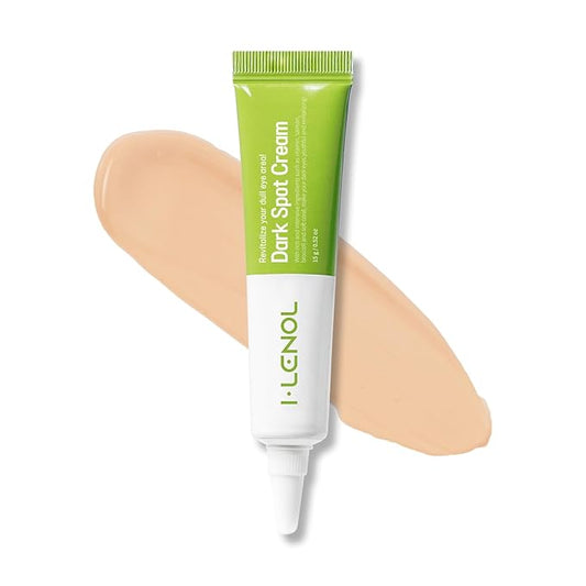 I Lenol Tinted Eye Cream for Dark Circles, Korean Undereye Cover & Care Dual Action Concealer, Hydrating Formula with Niacinamide, Dark Spot Cream 0.52 oz - Light Beige