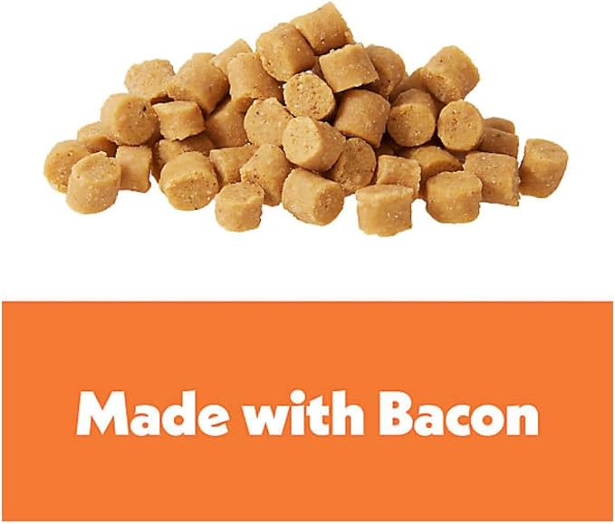 Wiggles & Wags Training Bites Bacon Flavor Dog Treats, 4 oz, with Bone Shaped Waste Bag Dispenser & Roll