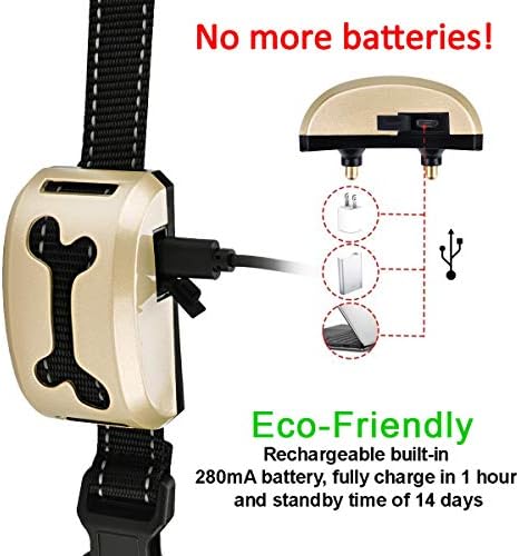 Bark Collar 2 Pack Upgraded 7 Sensitivity Rechargeable Dog Barking Collar Beep/Shake/Safe Shock Or No/Anti Bark Reflective Collar for Small Medium Large Dogs …