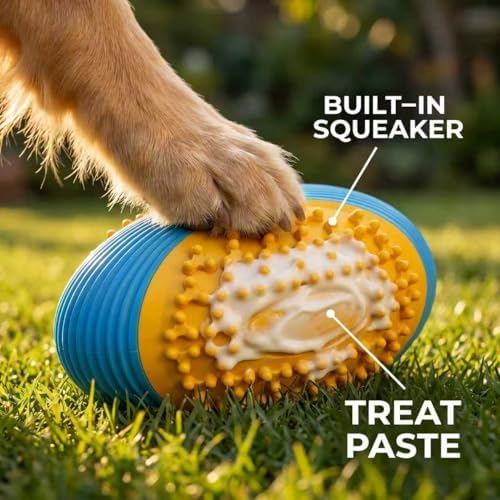 Football-Shaped Design Squeaky chew Ball for Dogs