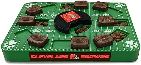 Pets First NFL Cleveland Browns Puzzle Treat Dog Toy - Interactive Toy for Dogs