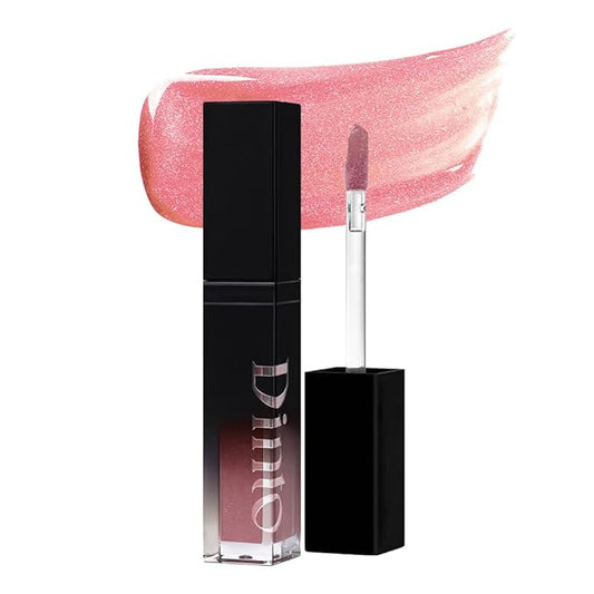 DINTO (Peter & Wendy Collection Pearl-Kissed Plumping Lip Glacé - Moisturizing Lip Gloss with Soft Pearl Shine, Lightweight Texture, Cooling Lip Treatment, Long-Lasting Hydration (127 John, 4ml)