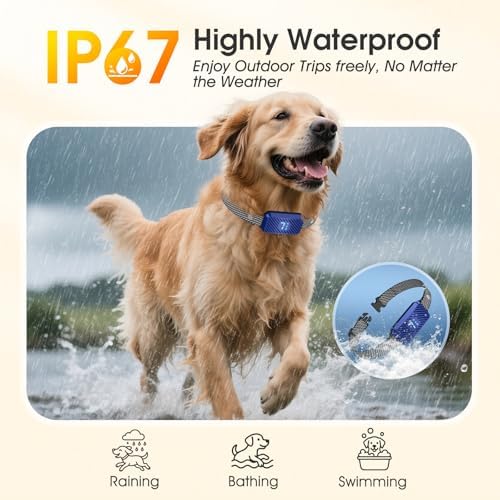 Dog Bark Collar for Large Medium Small Dogs, Effective No-Bark Collar, Smart Barking Collar, 2026 Upgraded Bark Collar with 7 Sensitivity, 3 Modes, Dark Blue