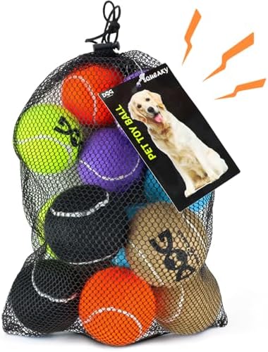 INSUM Tennis Balls for Dogs, 12 Pack Small Medium Dog Toys Balls