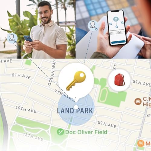 ANNNWZZD Tag 4 Pack Item Finders with Apple Find My APP (iOS Only) Help You Track Your Keys, Wallet, Luggage, Backpack, Super Lightweight [Apple MFi Certified]