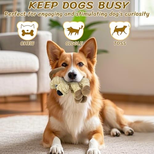 Squeaky Stuffed Dog Toys, Chew for Large Medium Small Breeds