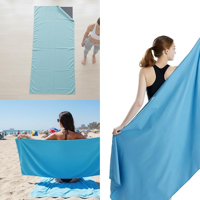 Hot Yoga Towel for Mat, Microfiber Yoga Mat Towel 71" x 31.5", Sweat Absorbent Quick Dry, Lightweight Gym Towel with Carry Bag for Yoga Pilates Workout(Pale Pink)
