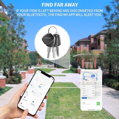 ANNNWZZD Tag 4 Pack Item Finders with Apple Find My APP (iOS Only) Help You Track Your Keys, Wallet, Luggage, Backpack, Super Lightweight [Apple MFi Certified]