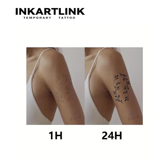 INKARTLINK Semi Permanent Temporary Tattoos, Realistic Tattoos, Suitable for Domineering Men's Tattoos, Waterproof and Non-reflective, Exquisite Packaging, Unique Design(Snake Prajna)