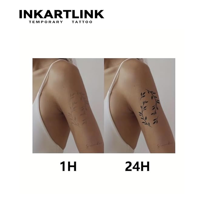 INKARTLINK Semi Permanent Tattoo, Temporary Tattoo, Beautiful and Realistic Design, Fun Tattoo Experience, Cruelty-free, Non-reflective, Waterproof (Kirin)