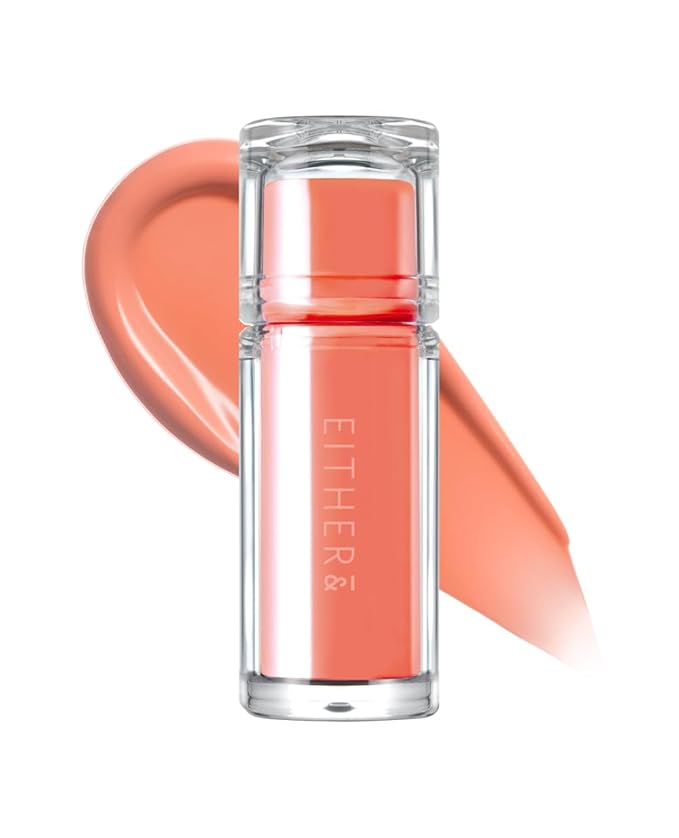 EITHER& Dewy Syrup Tint 09 – Vitalism | Vibrant & Fresh Color Lip Tint, All-Day Juicy Glow, Smudge-Proof, Hydrating, Long-Lasting, Non-Sticky Formula (4.3g)