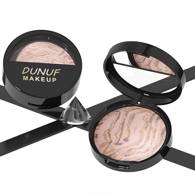 Baked Natural Correcting Pwoder Foundation Makeup, Highlighter Hybrid - Natural Finish, Waterproof Long Lasting, Demi-Matte Natural Finish, Talc-Free, Vegan, 06#