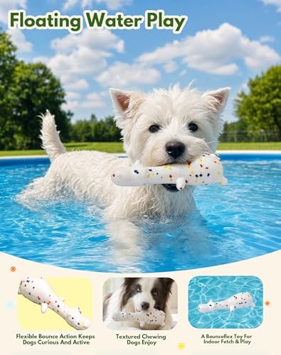 New Upgraded ETPU Hippos Dog Pool Toys, Water Floats Dog Pool Toy for Fetch Game, Dental Care Pet Toys, Long - Lasting Chew Toys for Dogs Teething Clean, Interactive Pet Toys for Outdoor Beach River
