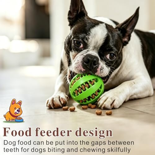 Idepet Dog Toy Ball Tennis Balls for Aggressive Chewers,Nontoxic Bite Resistant Toys ETPU High-Bounce Floating Fetch Toys for Teething for Small Medium Dogs (Green&Yellow, 4 Balls-2.75in)