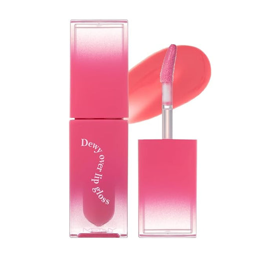 MQNY(MACQUEEN NEWYORK Dewy Over Lip Gloss 3g 6colors (#02 Lovely Fizz, Pink Coral)
