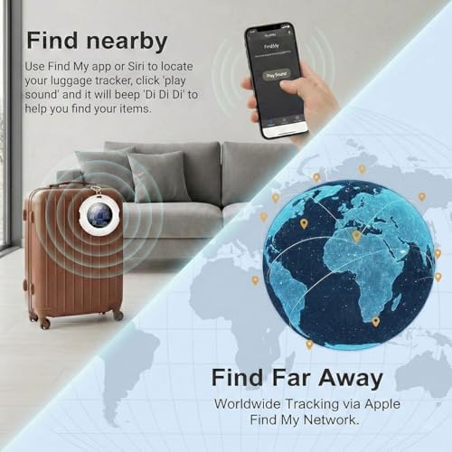 4 Pack Bluetooth Tracker Tags for Apple Find My MFi Certified Key Finder | No Subscription Required Replaceable Battery Loud Alarm Water-Resistant Air Tracker Tags for Keys Wallets Luggage and Pets