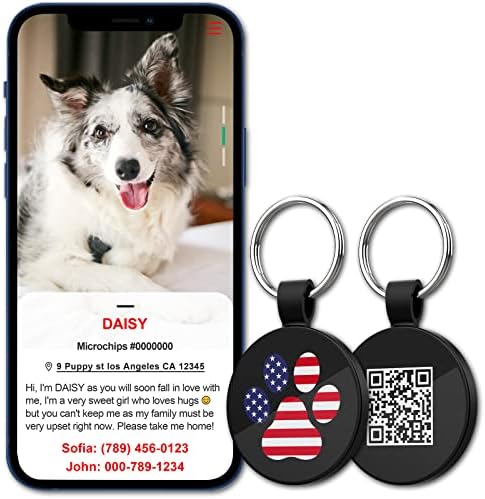 MYLUCKYTAG QR Code Dog Tags - Scan for Instant Pet Location Alert Email