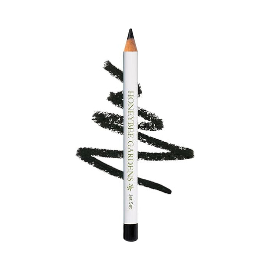 Honeybee Gardens Effortless Eye Liner Pencil, Jet Set Black, Smooth Long-Wearing, Rich Pigment, Vegan & Gluten-Free
