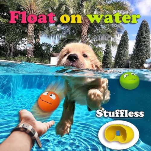 Latex Squeaky Dog Toys for Small Dogs, Mini Breeds, 2.2" Flat Ball