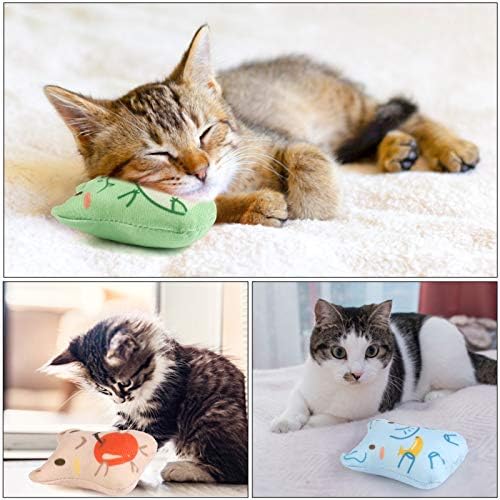 Catnip Toys for Indoor Cats - 5PCS Plush Cat Chew Toys Teething Interactive Catnip Filled Kitten Toy Soft Pet Toy
