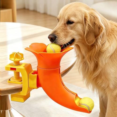 Wall Mounted Interactive Cat Treat Dispenser Slow Feeder Toy (Orange)