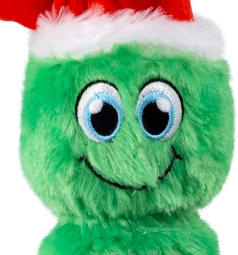 KONG Holiday Wubba Octopus Dog Toy – Christmas Plush Squeaky Tug & Fetch Toy with Santa Hat, Durable Festive Play Toy, Large