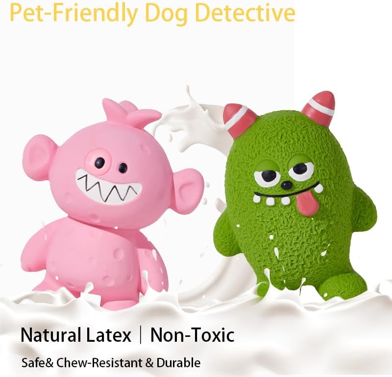 Mikivery Dog Chew Toys Tough Squeaky Latex Toy, for Aggressive Chewers