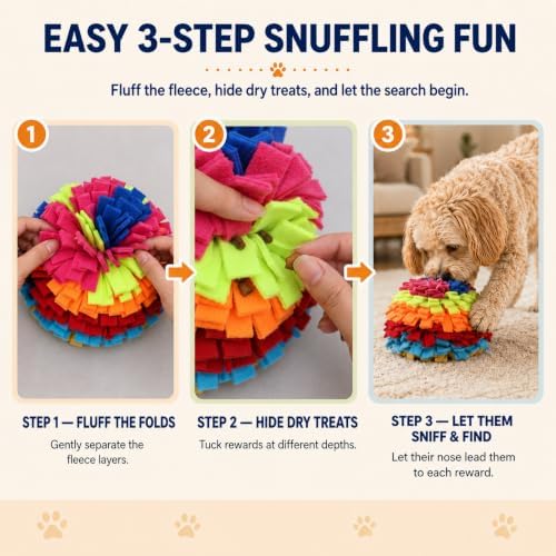 2-in-1 Snuffle Ball for Dogs with Removable Plush Toy and Built-in Storage, Interactive Dog Puzzle Toy for Treat Hiding & Slow Feeding, Machine Washable Dog Enrichment Set