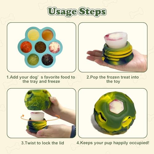 Frozen Dog Enrichment Toy, Small Freezable Fillable Natural Rubber Chew Toy