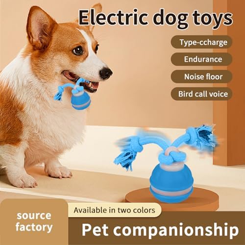 Interactive Dog Toys Dog Ball,Automatic Rolling and Bouncing Moving Dog Toy