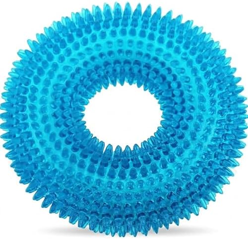 Squeaky Dog Toys for Aggressive Chewers, Floating Donut Ring for Large Dogs