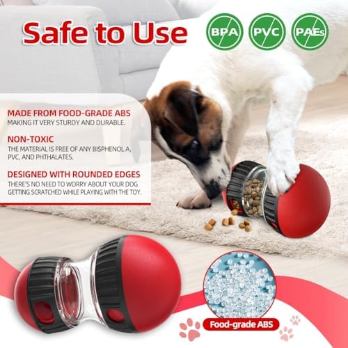 Mankoda Interactive Dog Puzzle Toy, Rolling Treat Dispenser Slow Feeder