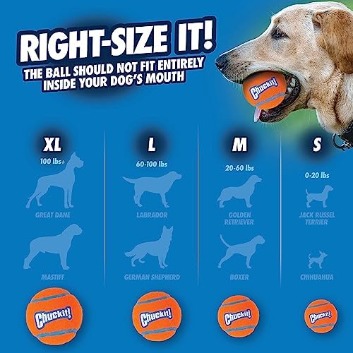Chuckit! Dog Tennis Ball Dog Toy, Medium 2.5in 2 Pack